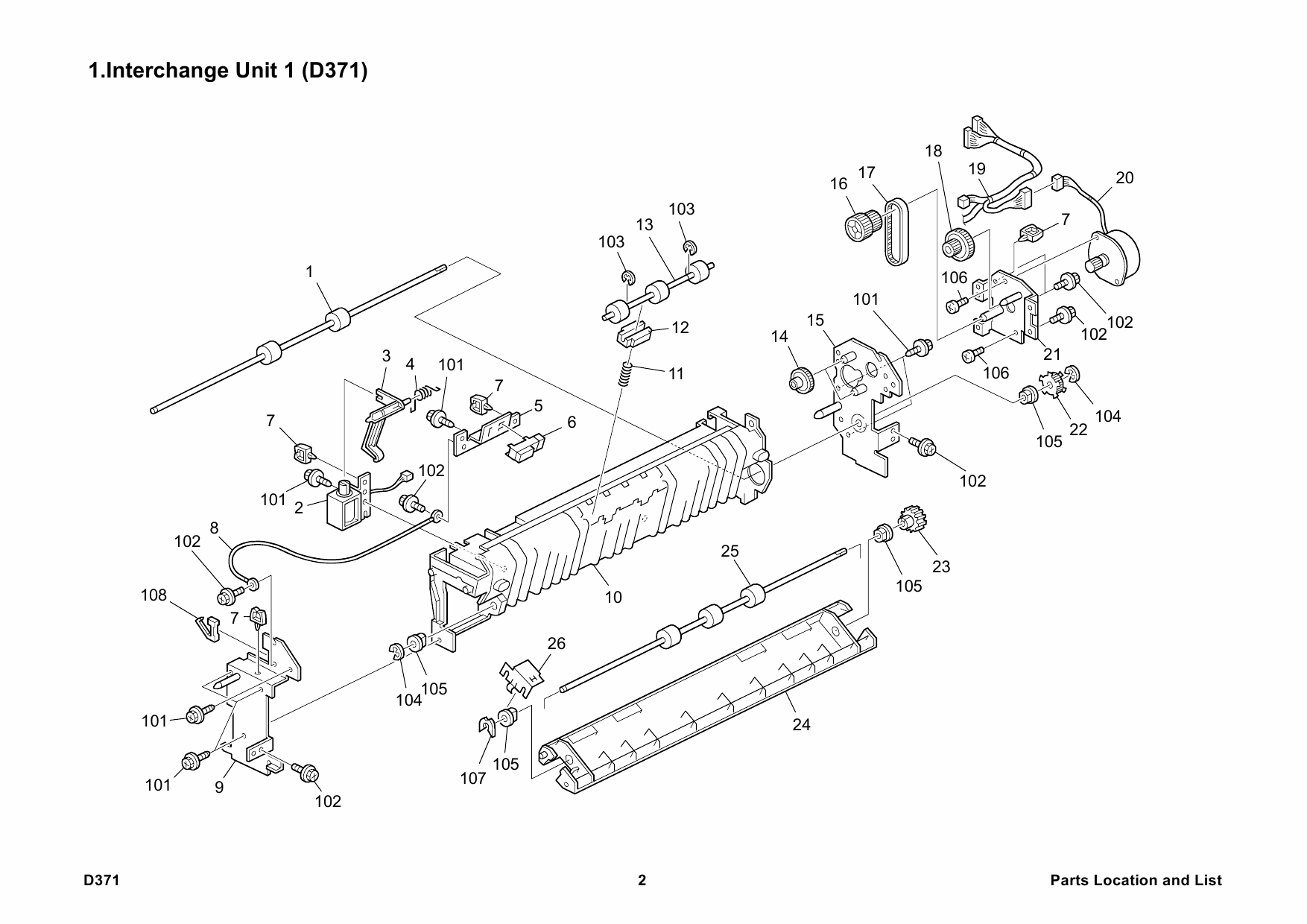 RICOH Options D371 INTERCHANGE-UNIT-TYPE-3350 Parts Catalog PDF download-2